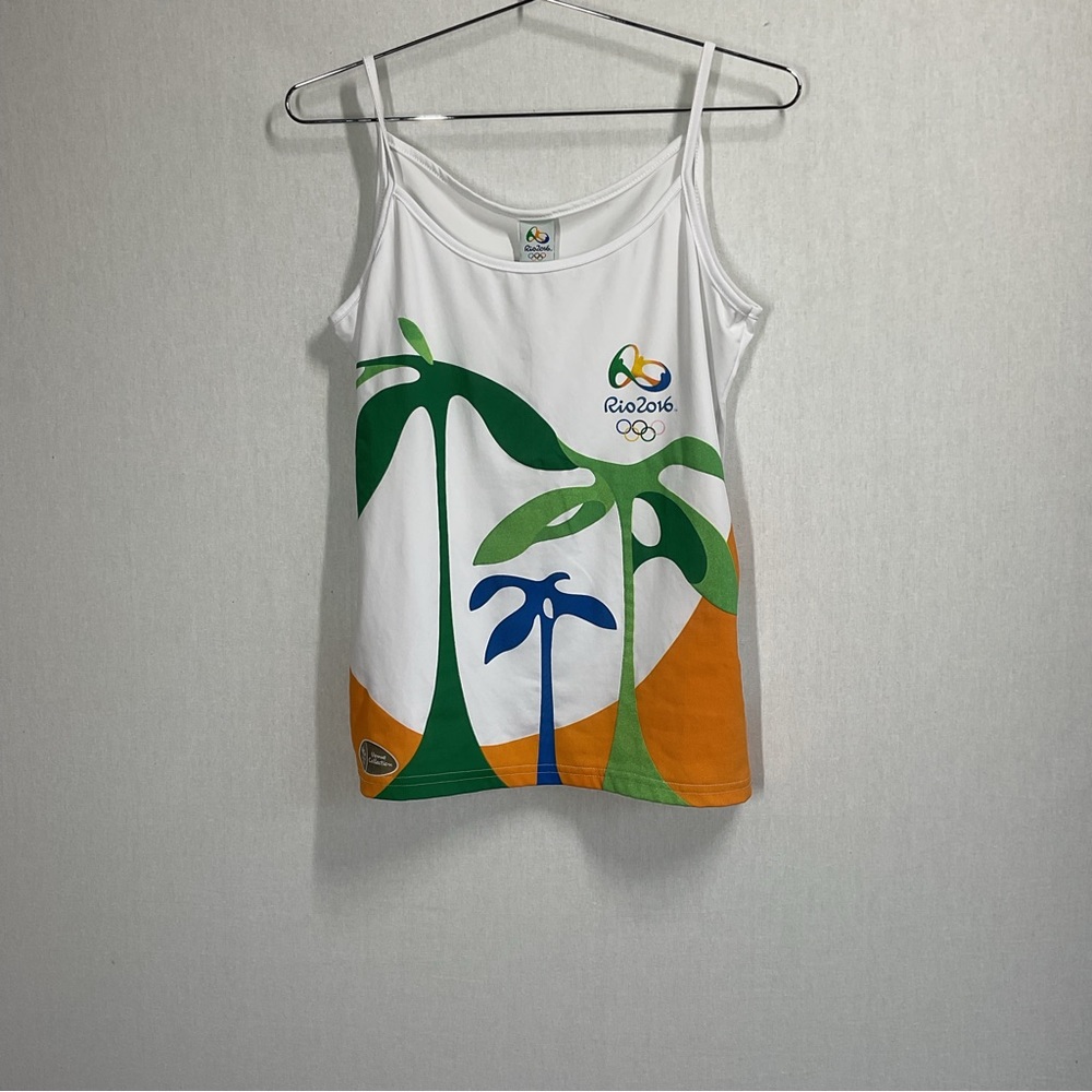 Olympics Rio 2016 White Tank Top in Size Small